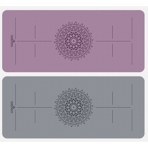 아카시아리빙 와이드 TPE 센터라인 요가매트 (8mm)