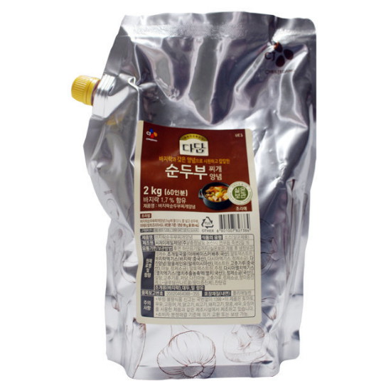 CJ제일제당 다담 순두부찌개양념 2kg (6개)