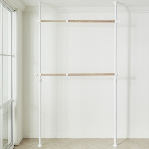 왕자행거 한샘몰 2단 드레스룸 너비조절 행거_이미지