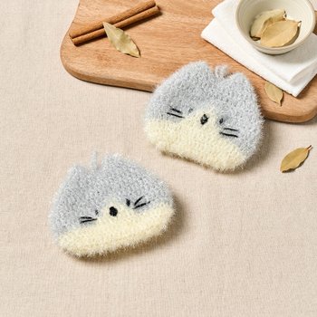 모던하우스 뚱냥이 아크릴 수세미 2개입 그레이