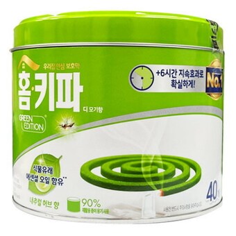 <b>홈키파</b> 디 모기향 허브향 그린에디션 40개입