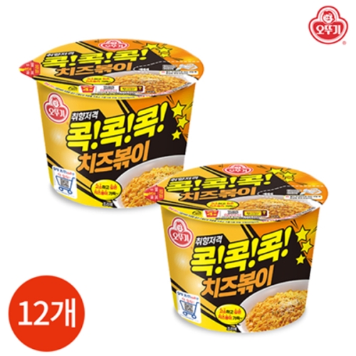오뚜기 콕콕콕 라면볶이 큰컵 12개 컵라면 라볶이 라볶이_이미지