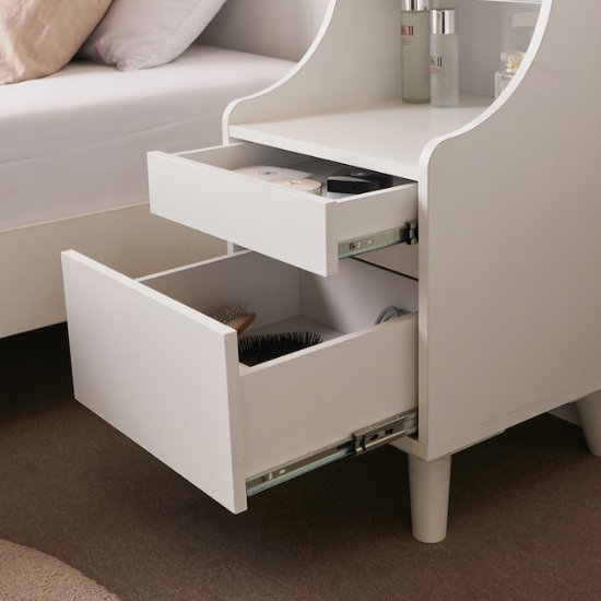 퍼니하우스 소피아 전신거울 수납 미니 좌식 화장대 400_이미지