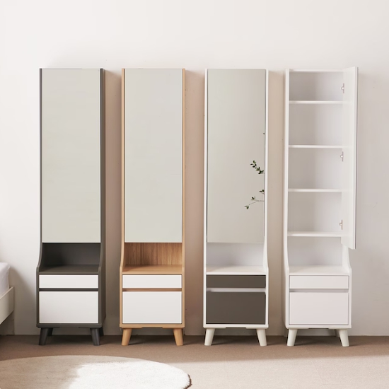 퍼니하우스 소피아 전신거울 수납 미니 좌식 화장대 400_이미지