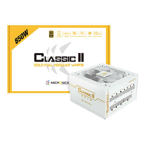 마이크로닉스 Classic II 850W 80PLUS골드 230V EU 풀모듈러 화이트