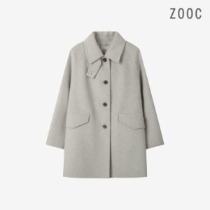 ZOOC 여성 버튼 카라 하프 코트 Z254MSG218_이미지