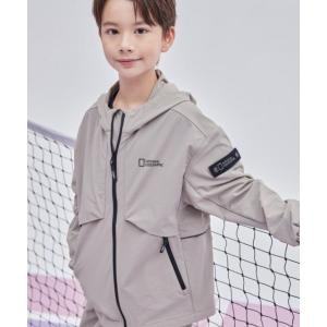 내셔널지오그래픽 키즈 우븐 트레이닝 풀집업 CARBON BLACK (K223UFT810)_이미지