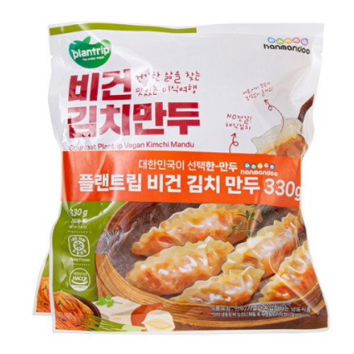 한만두식품 플랜트립 비건 김치만두 330g (10개)