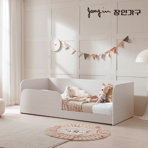 장인가구 뉴피터 저상형 슬라이딩 일반형 침대 S+안전가드 (낮은포켓스프링)_이미지