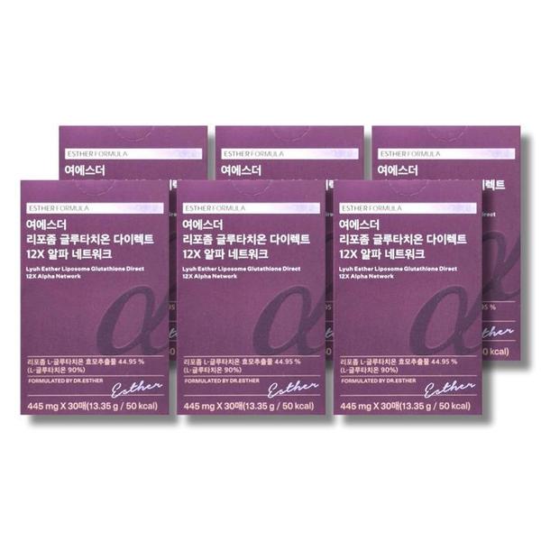 여에스더 리포좀 글루타치온 다이렉트 12X 알파 네트워크 30매 (6개)_이미지