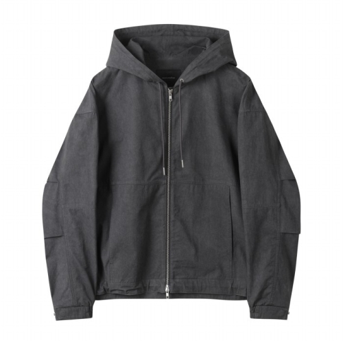 코오롱 커스텀멜로우 CUSTOMELLOW Grey Cotton Hood Zip Jacket CWUAA25514GYD