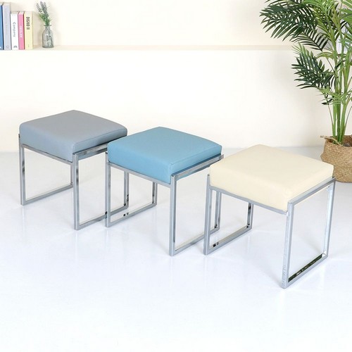 체어센스 캔디 실버 보조 의자 스툴 (2개)_이미지