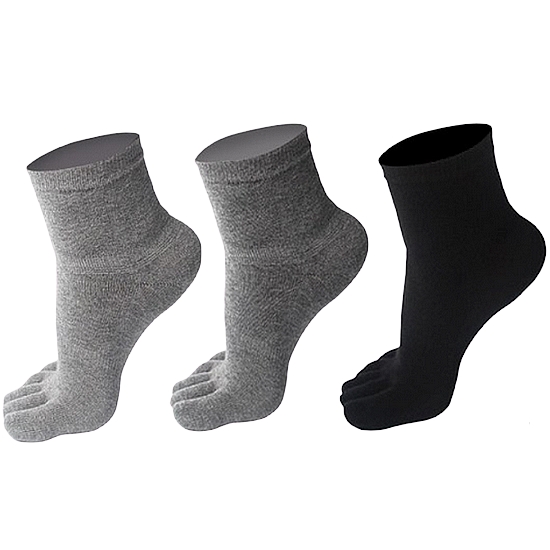 임마누엘 피부접촉면 면 100 무지 중목 발가락 양말 M11-01 (1켤레)_이미지