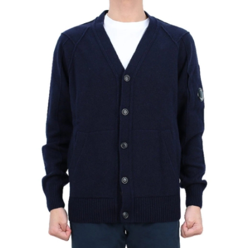 CP컴퍼니 렌즈 램스 울 가디건 블랙 15CMKN250A 005504A (888, 네이비)_이미지