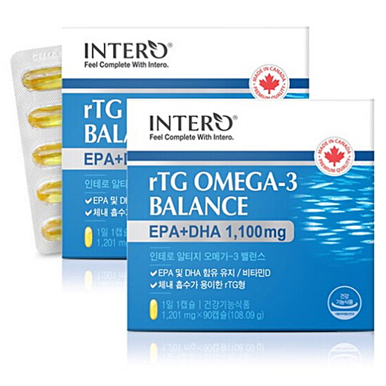 내츄럴라이프뉴트리션 인테로 알티지 오메가3 밸런스 90정