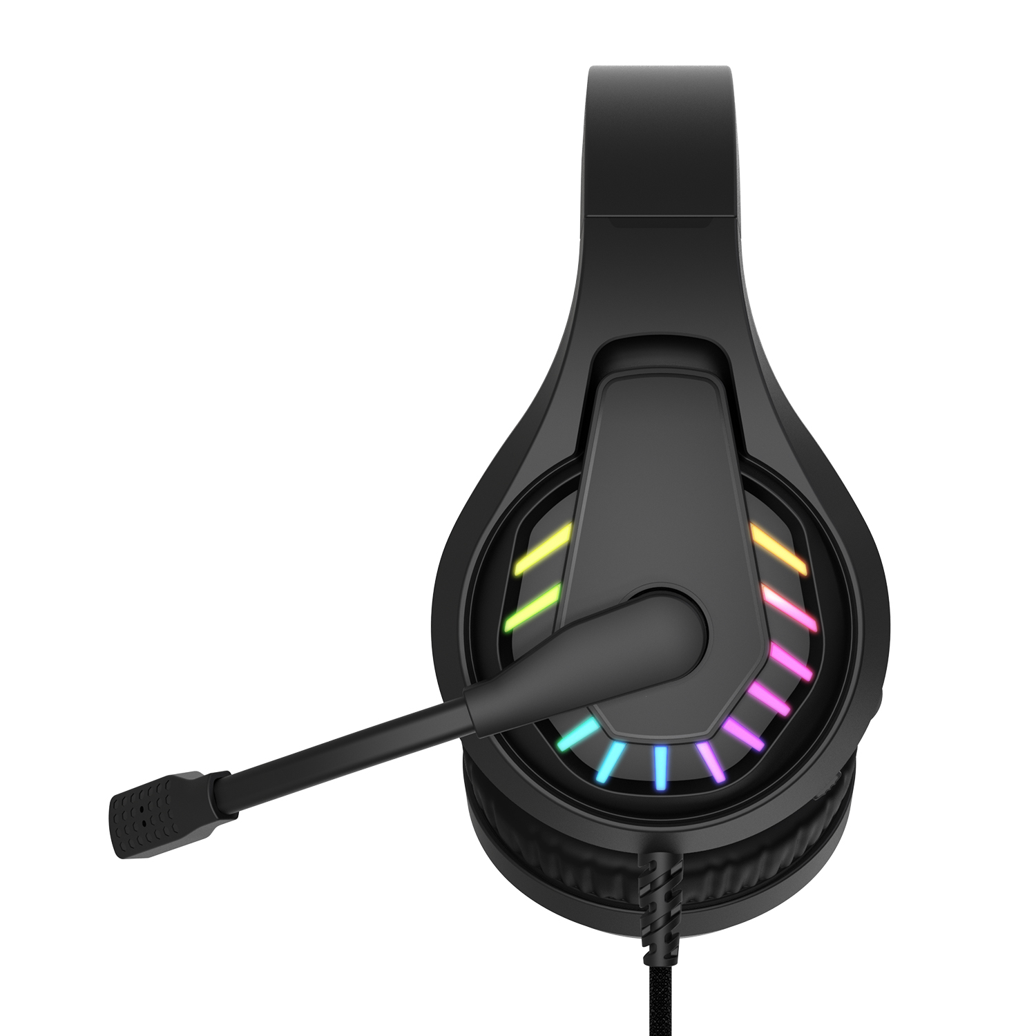 앱코 X23 노이즈캔슬링 RGB LED 초경량 USB 게이밍 헤드셋 (블랙, 정품)_이미지