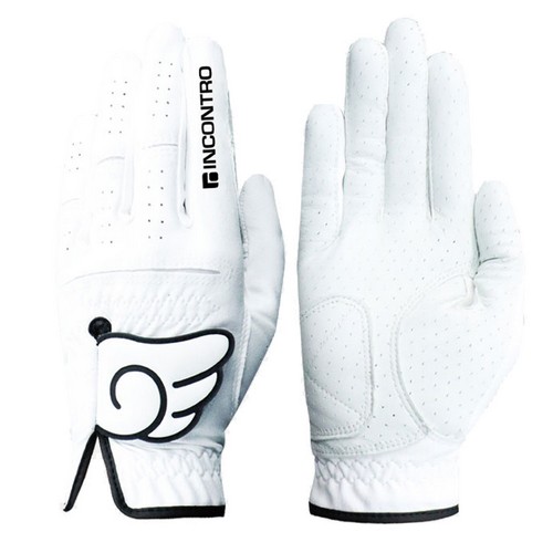 인콘트로 엔젤 윙 스킨핏 반양피 골프장갑+손등토시 세트 (3개)_이미지