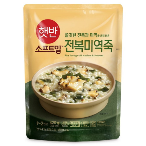 CJ제일제당 햇반 소프트밀 전복미역죽 420g (3개)_이미지