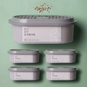 온다숲 천연 정화석 반영구 제습제 5개 제올라이트 냄새 습기제거제 방습제 옷장 서랍 화장실 신발장탈취 실리카겔