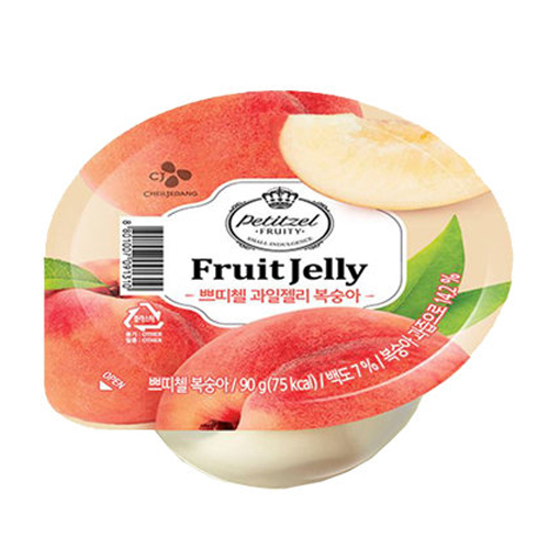 CJ제일제당 쁘띠첼 과일젤리 복숭아 90g (1개)_이미지