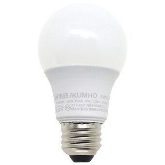 금호전기 번개표 <b>LED</b> 벌브<b>전구</b> 주광색 8W