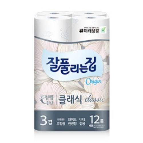 미래생활 잘풀리는집 클래식 27m (12롤) (4팩)