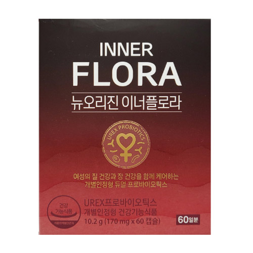 서흥 유한양행 뉴오리진 이너플로라 UREX 프로바이오틱스 170mg 60캡슐 (1개)_이미지