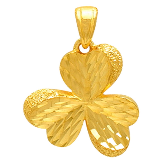 골드모아 세잎 클로버 펜던트 3.75g_이미지