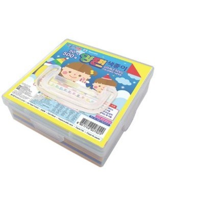 종이나라 양면색종이 500매 + 플라스틱 케이스 (2500매)_이미지