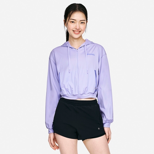 배럴 우먼 모션 후드 크롭 집업 래쉬가드 라벤더 B5SWWCZ011LAV