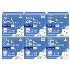 순수한면 입는 오버나이트 중대형 8개 (6팩(42개))_이미지