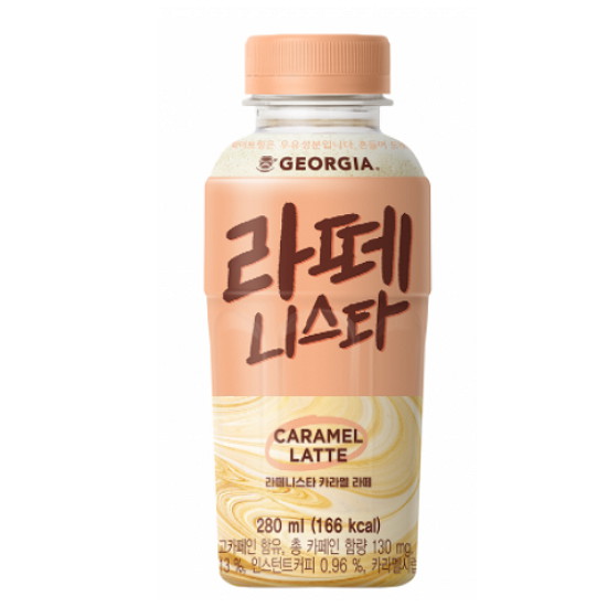 코카콜라음료 조지아 라떼니스타 카라멜 라떼 280ml (1개)