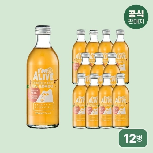 코아바이오 아임얼라이브 콤부차 마누카꿀복숭아 250ml (12개)_이미지