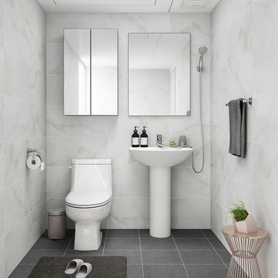 아이에스동서 이누스바스 비앙코 스톤 안방욕실