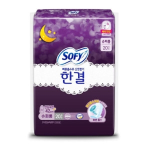 LG유니참 쏘피 한결 안심숙면 420 슈퍼롱 20개 (5팩(100개))