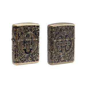 지포 ZIPPO 지포라이터 29719 콘스탄틴 St Benedict design 드라마 빅이슈 협찬 라이터_이미지