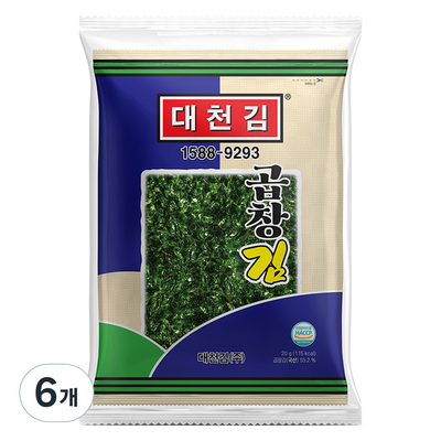 대천김 곱창김 전장 20g 6개_이미지