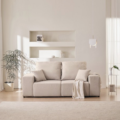 삼익가구 포슬로 쿠션형 구스 모션 슬라이드 확장형 소파 3인용_이미지