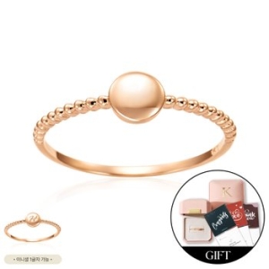 비앤비골드 14K 볼륨 서클 코인 각인 커스텀 볼반지 MNR41948