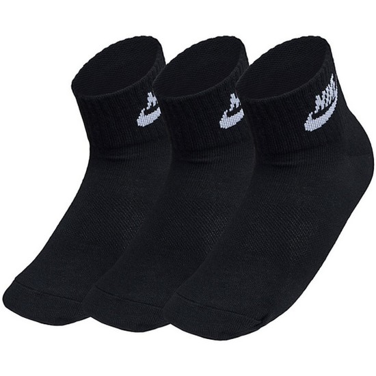 나이키 에브리데이 에센셜 앵클 양말 3팩 DX5074 (010, 블랙)_이미지