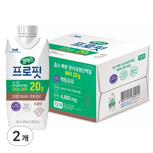 매일유업 셀렉스 프로핏 웨이프로틴 초콜릿 330ml (24개)_이미지