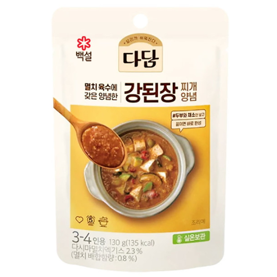 CJ제일제당 다담 강된장 찌개양념 130g (6개)