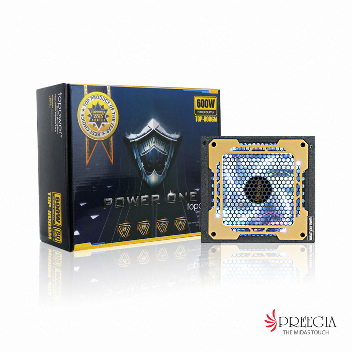 topower TOP-600GM 80PLUS골드 Power One LED 모듈러 블랙&amp;amp;amp;amp; GOLD