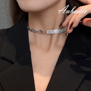 오바들 ST1028 써지컬스틸 여자 체인 초커 목걸이 주얼리_이미지
