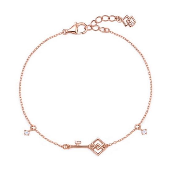 디유아모르 실버 925 디아망라끌레 다이아 열쇠 팔찌_이미지