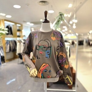 멜로디가든 컬러페이스 맨투맨티셔츠 M25WAT105