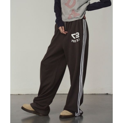 프렌다 PRENDA 장꾸커플 PICK SIDE STRIPE WIDE PANTS CHARCOAL PRTFAWPT05WC5 171324_이미지