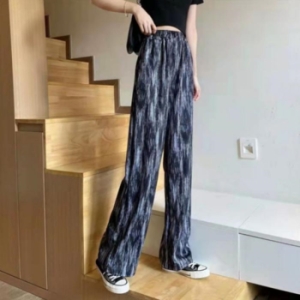 ONM 패턴 팬츠 스포티 밴딩 여자 와이드 아이스 타이다이 29544040
