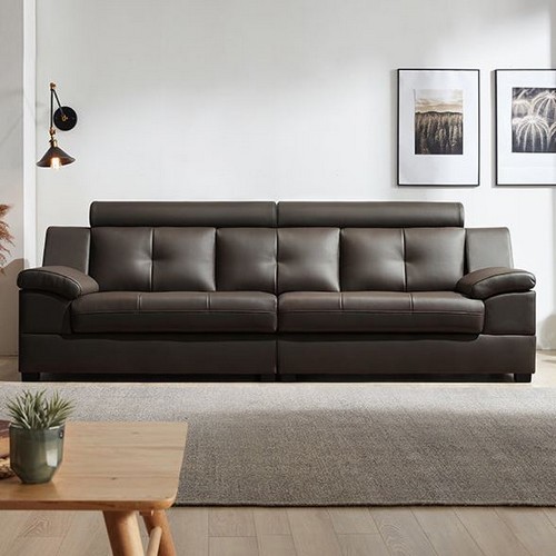 스카온 편백황토숯 천연가죽 소파 4인용