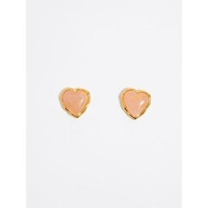 빔바이롤라 핑크 스톤 하트 이어링 B245AIW005PKF_이미지